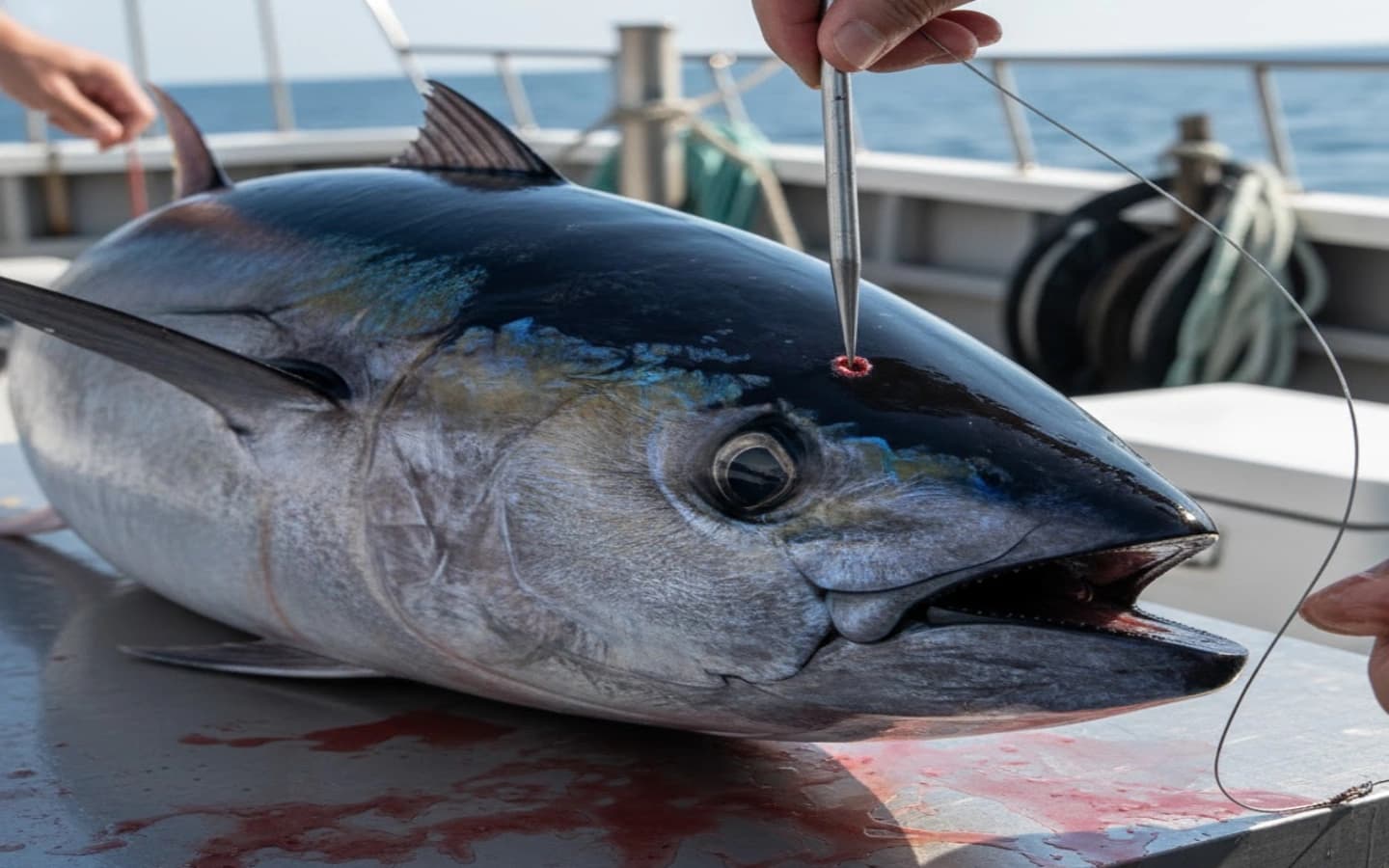 İkejime yapılan balık